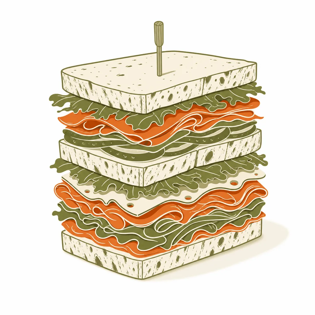 SEO Sandwich Fullstack Sandwich package illustration